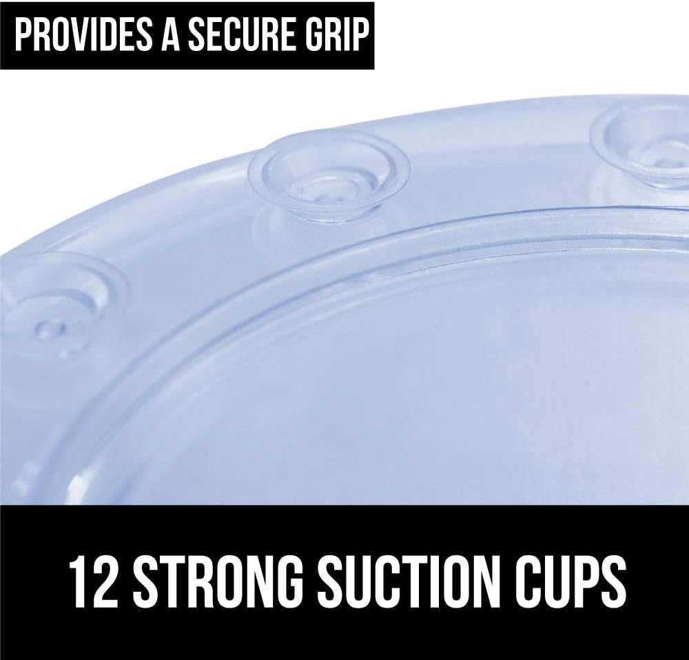 Gorilla Grip Premium Bathtub Overflow Drain Cover, Adds Inches of Water for Deeper and Warmer Bath, Suction Cup Seal, Plug Stopper Covers for Tub Drains, Bathroom Accessories, Blue Transparent: Home & Kitchen