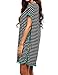 Meaneor Women's Summer Classic Striped Printed Loose Blouse Tunic Dress T-Shirts