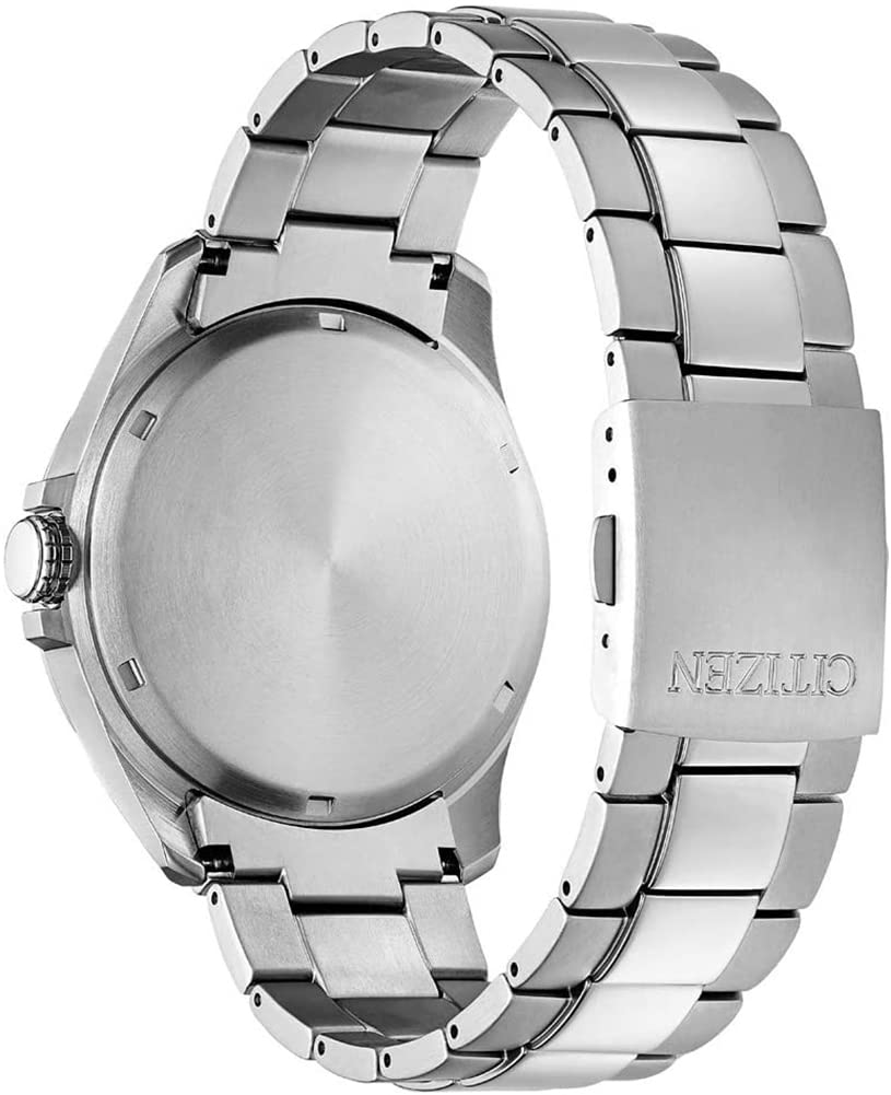 Citizen Herren Analog Eco-Drive Uhr mit Super Titanium Armband BM7470-84E, Silber 2