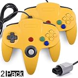 2 Pack N64 Gaming Classic Controller, miadore Retro N64 Gaming Gamepad Joystick Double Colored Joypad for N64 System Home Video Game Console