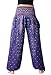 B BANGKOK PANTS Harem Pants Women Boho Clothes with Pockets (Blue Peacock, One Size)