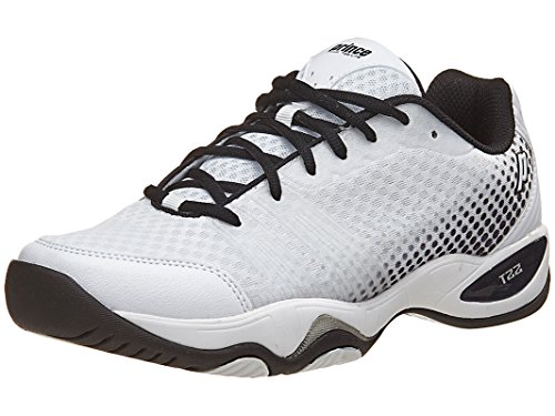 Prince Men's T22 Lite Tennis Shoes (White/Black) (11 D(M) US)