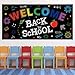 Back to School Banner Decorations - First Day of School Classroom Party Backdrop Supplies