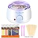 Waxing Kit Hot Wax Warmer kit with 4 Flavors Hard Pearl Beans, Painless Hair Removal Wax heater Machine for Women Men's Body Brazilian Gigi Ear Nose Leg at Home with 10 Applicator Sticks 2 Mask Stick