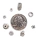 500 PCS Tibetan Bali Antique Silver Metal Spacer Beads for Jewelry Making Adults, 8 Style Large Hole Beads for DIY Bracelets & Necklace, Bulk Alloy Bead Spacers Findings Bead Assortment w/ Organizer
