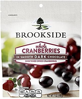Brookside Dark Chocolate Covered Cranberries, 7 Ounces Bag (Pack of 4)