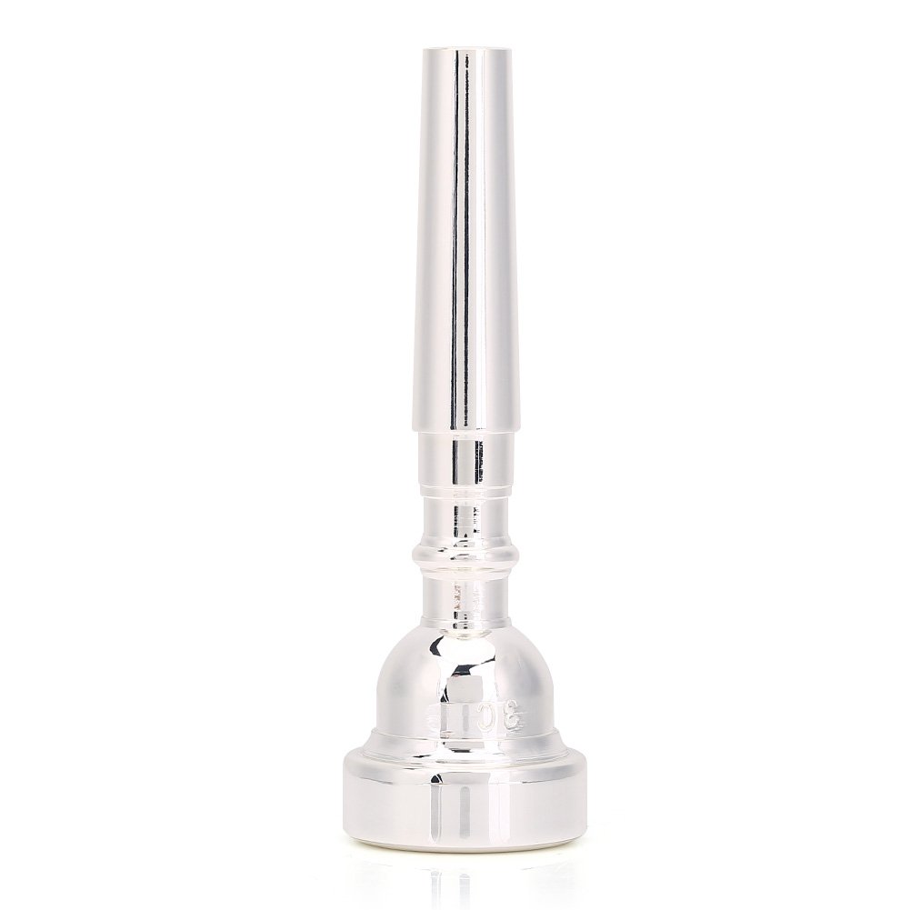 VGEBY1 Trumpet Mouthpiece, 3C Silver Plated Trumpet Mouthpiece Trumpet Head Cups Musical Instruments Accessories(Silver)