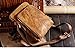 BAIGIO Leather Crossbody Handbag Messenger Bag Satchel Shoulder Bags for Men / Women (Brown)