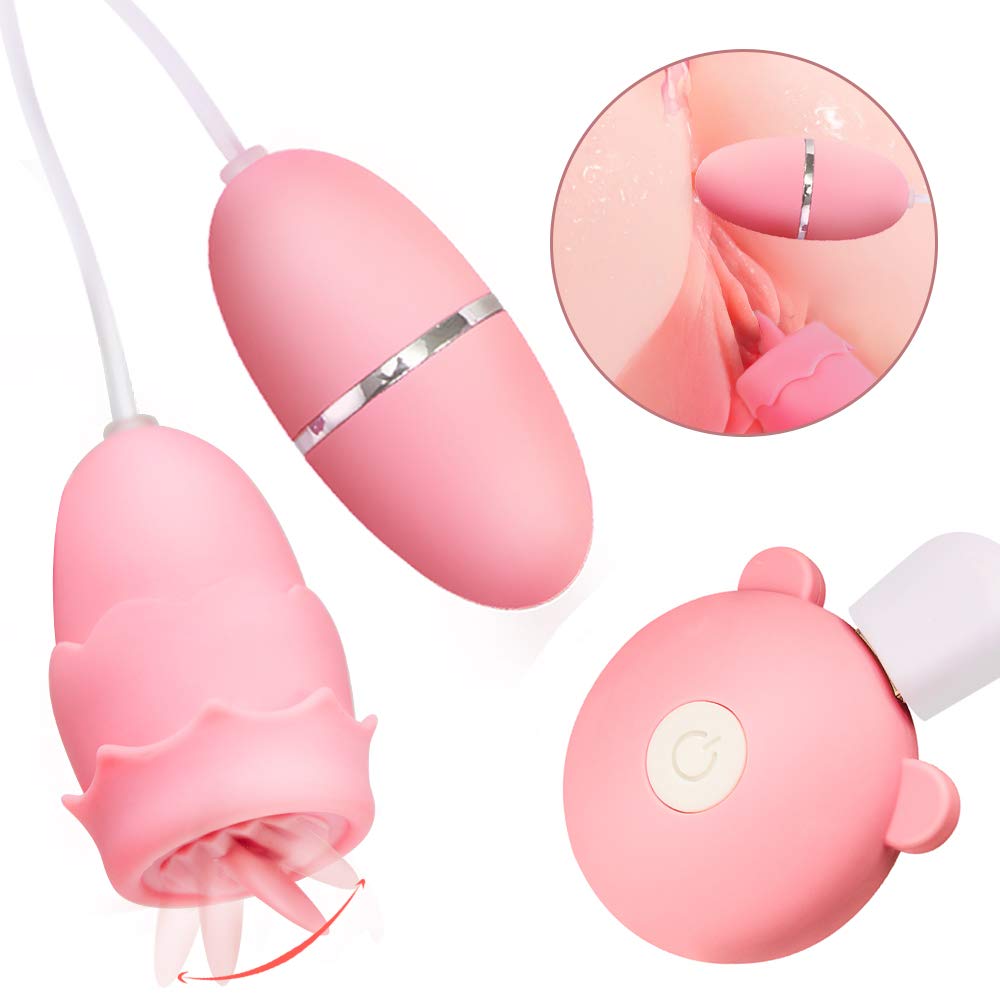 Fondlove Vibro Ei Bullet-Vibratoren Vibrationseier mit Zunge Vibrator Klitoris Stimulator und G Punkt Vibratoren Sexspielzeug für Frauen
