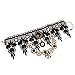 MEiySH Goth Punk Style Wedding Party Black Lace Choker Beads Tassels Chain Pendant Necklace for Women (Style 008)