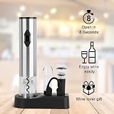 CIRCLE JOY 5-in-1 Electric Wine Opener Stainless Steel Kit with Foil Cutter view 3