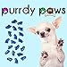 Purrdy Paws Soft Nail Caps for Dog Claws Blue Glitter XXL