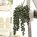 Meiliy 4pcs Artificial Succulent Plants Hanging Succulent Plants Faux Succulents Unpotted Branch String of Pearls Plant for Home Kitchen Office Wedding Garden Craft Art Indoor Decor