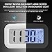 Alarm Clock Digital Large LED Display Mirror Clock Battery Operated USB Portable Modern Smart Snooze Silent Date Time Temperature Clock for Heavy Sleepers Bedroom Kitchen Office Travel (White)