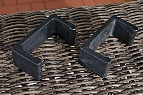 CLP Polyrattan Gartenmöbel Rundrattan-Verbindungsstück | Verbindungsklammer Gartenmöbel | Halteklammer für einzelne Elemente, Farbe:schwarz – Bild 4