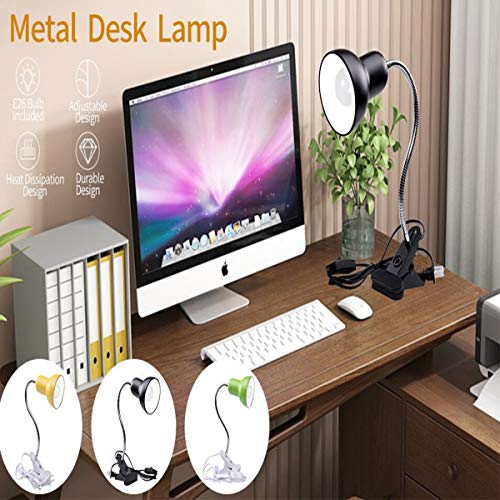 Desk lamp,360° Rotation Clip on Lamp Portable Book Reading Light,Clamp