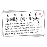 50 Sweet Heart Books for Baby Shower Request Cards - Baby Shower Invitation Inserts