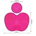 TailaiMei Makeup Brush Cleaning Mat,Set of 2 Silicone Cosmetic Washing Tool with Suction Cups(Pink)