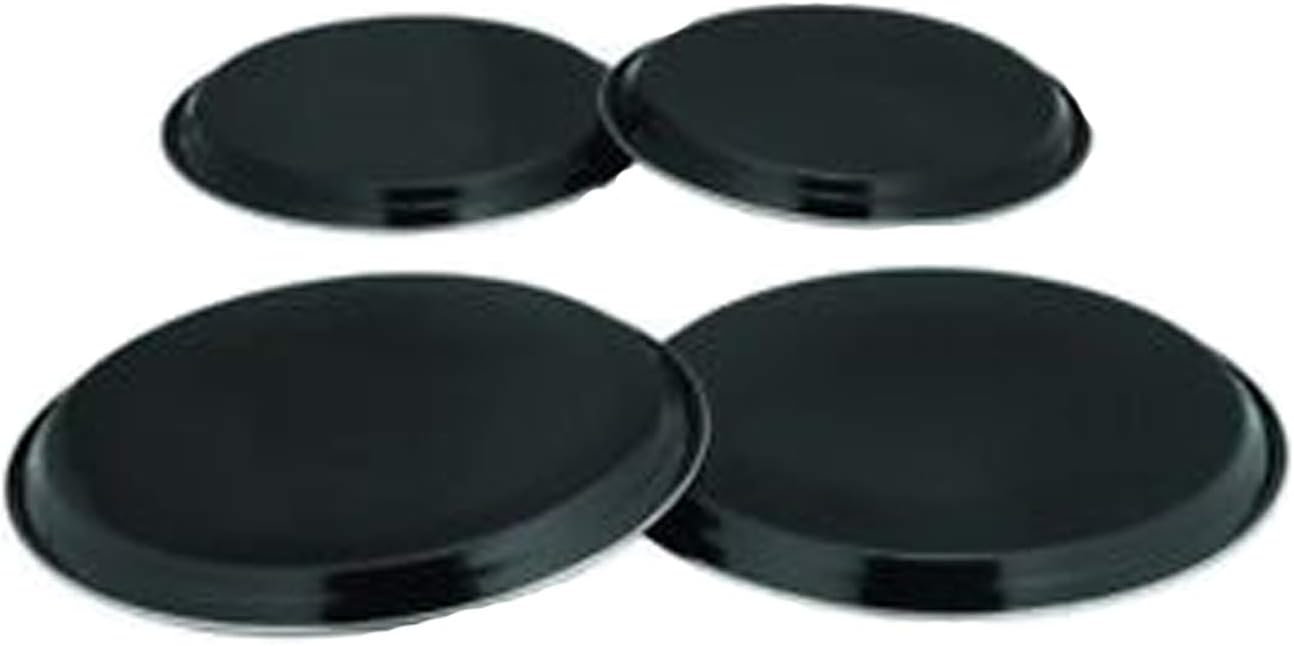Evokk 4pcs Black Hob Covers Reusable Stainless Steel Kitchen Oven Cooker Ring Protector Metal Covers - Image 3