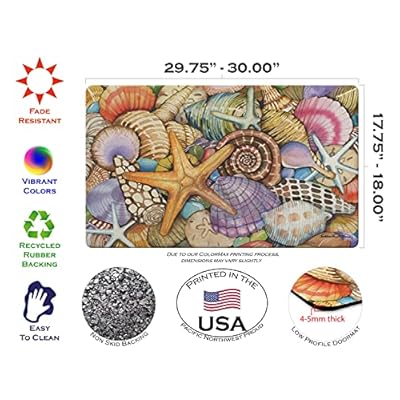 Toland Home Garden 800033 Shells of The Sea Summer Door Mat 18x30 Inch Beach Outdoor Doormat for Entryway Indoor… 51hlmqDUkyS