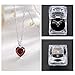 Incaton Heart Ruby Necklace, Red Garnet Crystal Necklace Amulet Valentine's Jewelry Gift