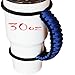 Handmade Paracord Handle For Yeti, Ozark, Rtic, BOSS, Kodiak, SIC Trail Rambler and other 30 Oz Tumblers - Ultra-Strong 550 lbs Type 3 Paracord Handie, Black/Blue style - Best Gift Idea!