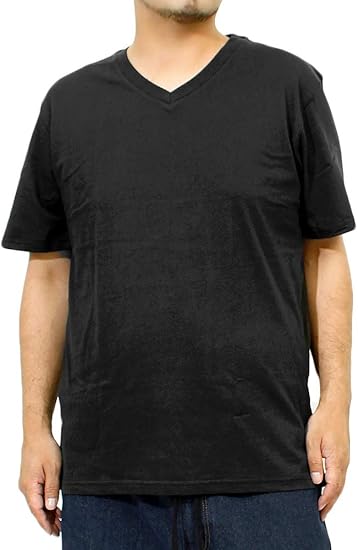 Amazon Vネック Tシャツ メンズ 大きいサイズ 半袖 コットン 無地 カットソー パックtシャツ Tシャツ カットソー 通販