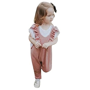 Amazoncom Clearancegirls Knitted Ruffle Romper Cute Kid Baby
