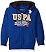 U.S. Polo Assn. Little Boys Fleece Hooded Jacket, Cobalt Blue, 5/6