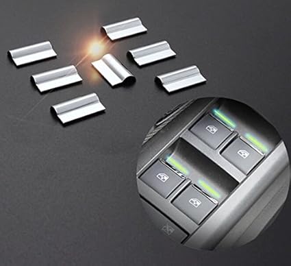 Emblem Trading Mittelkonsole Armaturenbrett Blende Verkleidung Rahmen für Fensterheber Edelstahl Optik Autozubehör