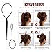 20 Pack Hair Bun Maker Tool Set, 4 French Centipede Braiders + 12 Topsy Tail Hair Braid + 4 Snap Bun Makers