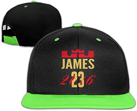 Child 2016 Cavaliers James Classic #23 LOGO Flat Brim Hat KellyGreen