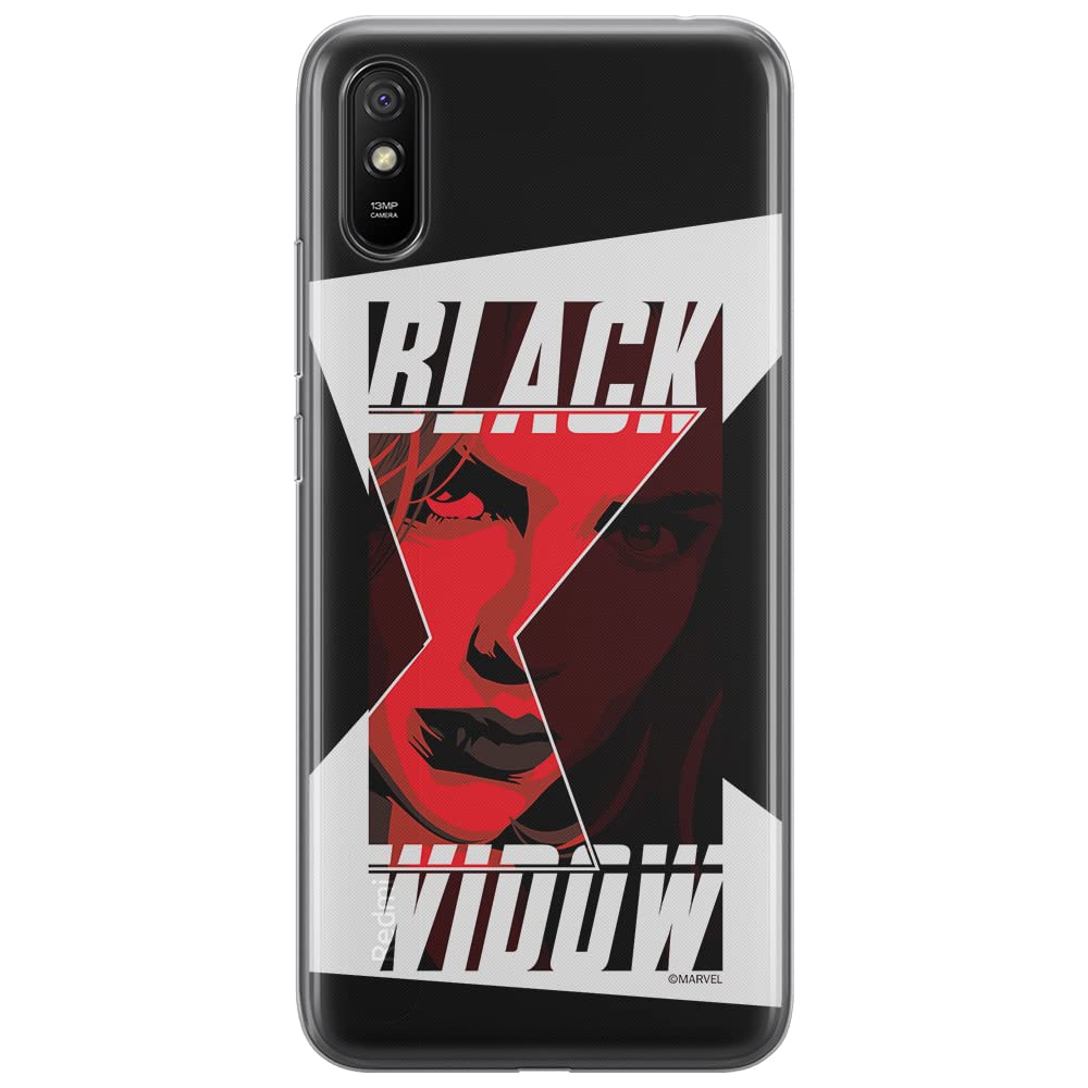 ERT GROUP mobile phone case for Xiaomi REDMI 9A original and officially Licensed Marvel pattern Black Widow 012 optimally adapted to the shape of the mobile phone, case made of TPU