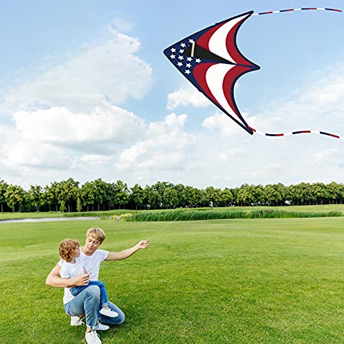 Motiloo Delta Kite for Kids Adults Easy to Fly American Flag Kite Best