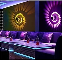 YJYdada Colorful RGB Spiral Hole Wall Lamp Surface Install LED Light Luminaire Lighting