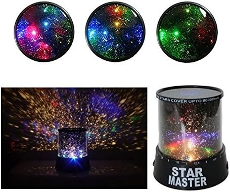 Canfix Star Master Projector with USB Wire Turn Any Room Into A Starry Sky Colorful Romantic LED Cosmos Star Master Sky Starry Night Projector Bed Light Lamp. Night Lamp