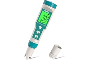 GISNPA 7 in 1 pH/TDS/EC/ORP/S.G/Salinity/Temp Meter with ATC pH Tester, 0.01 Resolution High Accuracy Digital pH Meter, Water Tester for Drinking, Hydroponics, Swimming Pool and Aquarium