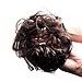 Bella Hair Messy Bun Hair Piece Real Human Hair Scrunchies for Women Instant Curly Up-do Hair Extension (#2 Dark Brown)