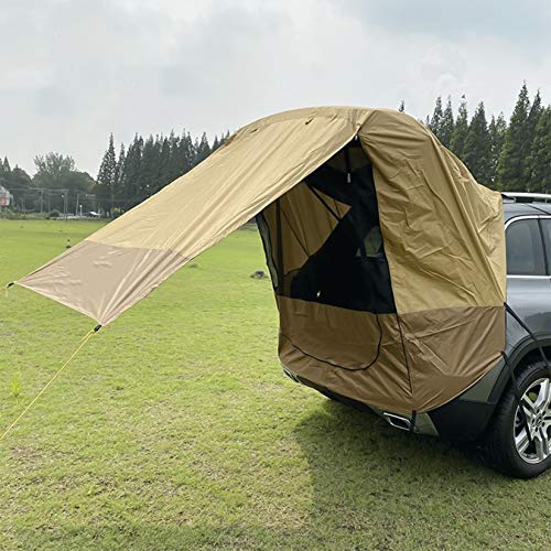Dyjd Tentes De Voyage En Voiture, Tentes De Voyage De Voiture, Tentes De Coffre Pour Exercices D’auth-conduit En Plein Air, Barbecues, Camping,marron