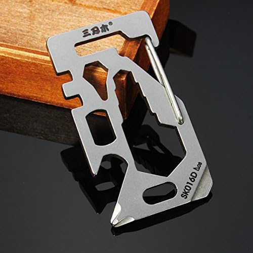 Sanrenmu SK016D Mini Multi Tools Kit Nail Puller Wrench Opener Keychain