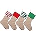 16 Inches Tall Christmas Stockings Gift Bags for Xmas Decorations, Pack of 4