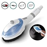 Pure Clean Mini Travel Fabric Iron Steamer Kit | Freshen Garments & Remove Wrinkles | Lightweight, Portable, Handheld Lint Remover | For Clothing, Linen, Furniture, Shirts, Curtains, Carpets & More