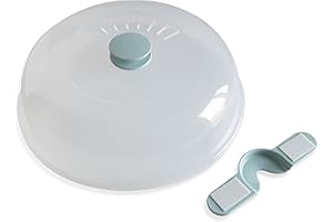 Nordic Ware Microwave Up & Away-Easy Stow - 11-inch Food Safe Lid, Plate Cover with Steam Vents, Anti-Splash Microwave Lid, Contains Moisture, Space-Saving Storage Bracket included