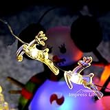 Impress Life Christmas Theme String Lights, Santa Claus Reindeer, 10 ft Copper Wire 50 LEDs with Remote & Timer for Christmas, Thanksgiving, Birthday, Wedding, Parties, House, Bedroom Decorations