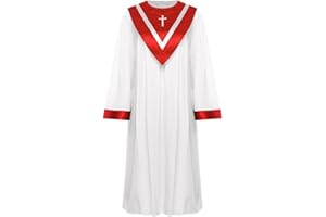 Adults Choir Robes for Church Unisex Graduation Grown Clergy Confirmation Baptism Robe Pastor Judge Costume