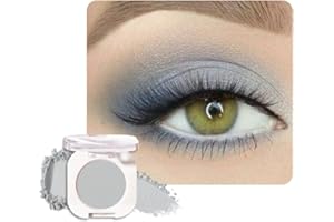 HHLTOH Grey Single Matte Eyeshadow Makeup, Neutral Powde Eye Shadow for Older Women, Smoky Gray Grey Dusty Blue Matte Singles Eyeshadow Palette Pigmented Waterproof,Girls Monochrome Eyeshadows Gift 28