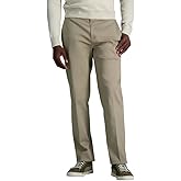Haggar Mens Haggar Men's Wrinkle Free Performance Khaki Straight Fit Flat Front Pant