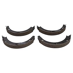 TRQ Parking Brake Shoe Set Compatible with