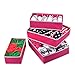 American Trends 4 Set Closet Clothes Underwear Organizer Divider Storage Boxes Rose Red
