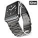 Oittm Apple Watch Band, 42mm Stainless Steel Replacement Link Bracelet Strap Classic iWatch Wristband with Double Button Folding Clasp for Apple Watch (42mm Space Gray)